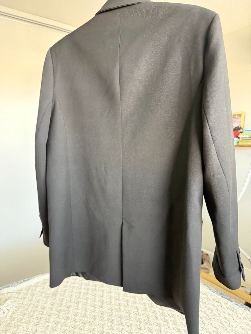ZARA Black Straight Cut Buttoned Blazer Size L 9170/478/800 Tailored - Picture 5 of 5